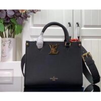 Louis Vuitton LV Women Lock Go Black Grained Calf Leather Microfiber Lining (11)