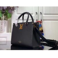 Louis Vuitton LV Women Lock Go Black Grained Calf Leather Microfiber Lining (11)