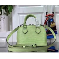 Louis Vuitton LV Women Nano Alma Handbag Vert Noto Green Epi Grained Cowhide Leather (7)