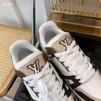 Louis Vuitton Unisex LV Trainer Sneaker Moka Brown Nubuck Calf Leather Grained Calf Leather (13)