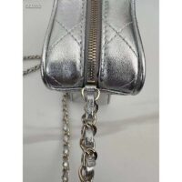 Chanel Women CC Star Handbag Metallic Lambskin Gold-Tone Metal Silver (3)