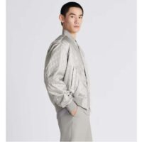 Dior Men CD Dior Oblique Bomber Jacket Gray Technical Fabric (1)