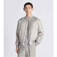 Dior Men CD Dior Oblique Bomber Jacket Gray Technical Fabric (1)