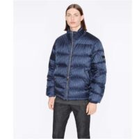 Dior Men CD Dior Oblique Down Jacket Navy Blue Technical Jacquard (1)