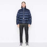 Dior Men CD Dior Oblique Down Jacket Navy Blue Technical Jacquard (1)