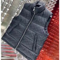 Dior Men CD Dior Oblique Sleeveless Down Jacket Gray Technical Jacquard (5)