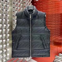 Dior Men CD Dior Oblique Sleeveless Down Jacket Gray Technical Jacquard (5)