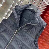 Dior Men CD Dior Oblique Sleeveless Down Jacket Gray Technical Jacquard (5)