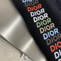 Dior Men CD Relaxed Fit Hooded Sweatshirt Black Cotton Fleece (7)