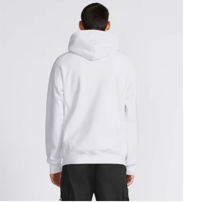 Dior Men CD Relaxed Fit Hooded Sweatshirt White Cotton Fleece (5)