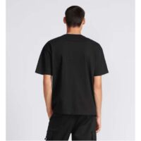 Dior Men CD Relaxed-Fit T-Shirt Black Slub Organic Cotton Jersey (1)