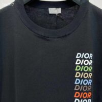 Dior Men CD Relaxed-Fit T-Shirt Black Slub Organic Cotton Jersey (1)