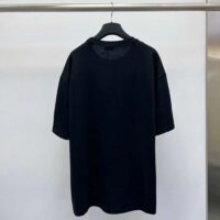 Dior Men CD Relaxed-Fit T-Shirt Black Slub Organic Cotton Jersey (1)