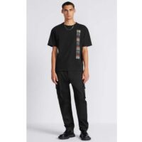 Dior Men CD Relaxed-Fit T-Shirt Black Slub Organic Cotton Jersey (1)