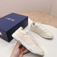 Dior Unisex CD B27 Low-Top Sneaker Cream Patent Calfskin Dior Oblique Gravity Leather (4)