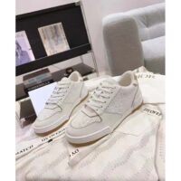 Dior Unisex CD Dior One Sneaker White Nude Dior Oblique Perforated Calfskin (9)