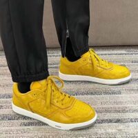 Dior Women CD B27 Low-Top Sneaker Yellow Patent Calfskin Dior Oblique Gravity Leather (11)