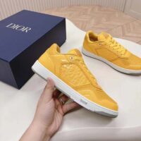 Dior Women CD B27 Low-Top Sneaker Yellow Patent Calfskin Dior Oblique Gravity Leather (11)