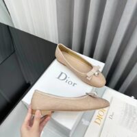 Dior Women CD Dior Ballet Flat Nude Quilted Cannage Calfskin (12)