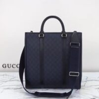 Gucci GG Unisex Ophidia Medium Tote Bag Blue Black GG Supreme Tender Canvas (2)