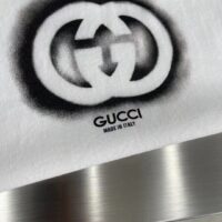 Gucci Men GG Cotton Jersey Interlocking Graffiti T-Shirt Off White Crewneck Dropped Shoulder Short Sleeves (2)
