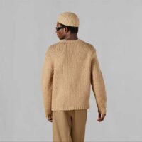 Gucci Women GG Wool Top Gucci Intarsia Camel Wool Crewneck Dropped Shoulder Long Sleeves Rib (2)