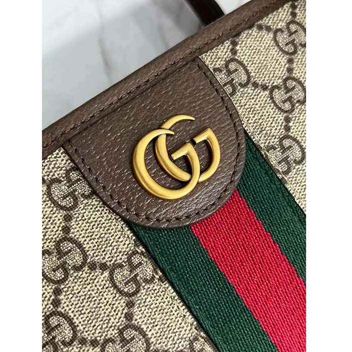 Gucci Unisex GG Savoy Duffle Bag Beige Ebony GG Supreme Canvas (1)