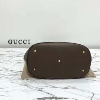 Gucci Unisex GG Savoy Duffle Bag Beige Ebony GG Supreme Canvas (5)