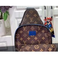 Louis Vuitton LV Unisex Avenue Slingbag NM Atlantic Blue Monogram Coated Canvas (7)