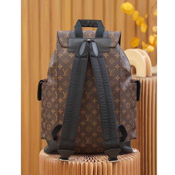 Louis Vuitton LV Unisex Christopher PM Backpack Monogram Canvas Body Flap Opening (5)