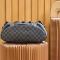 Louis Vuitton LV Unisex Christopher PM Damier Graphite Canvas Grey Body Flap Opening (3)