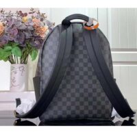 Louis Vuitton LV Unisex Discovery Backpack PM Damier Graphite Coated Canvas Cowhide Leather (3)