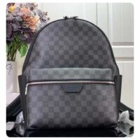 Louis Vuitton LV Unisex Discovery Backpack PM Damier Graphite Coated Canvas Cowhide Leather (3)