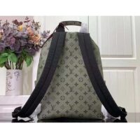 Louis Vuitton LV Unisex Discovery Backpack PM Khaki Green Vermillion Red Monogram Coated Canvas