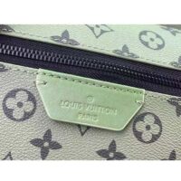 Louis Vuitton LV Unisex Discovery Backpack PM Khaki Green Vermillion Red Monogram Coated Canvas