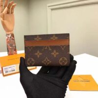 Louis Vuitton LV Unisex Double Card Holder Radiant Sun Monogram Macassar Coated Canvas (1)