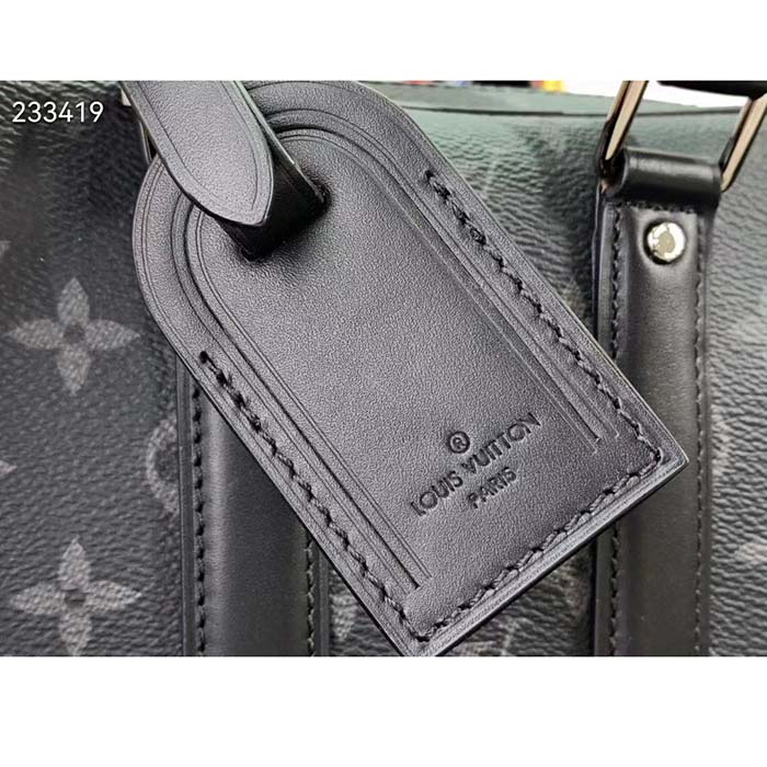 Louis Vuitton LV Unisex Nano Porte Documents Voyage Monogram Eclipse Coated Canvas Cowhide Leather (7)