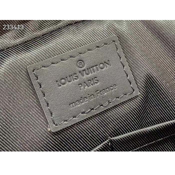 Louis Vuitton LV Unisex Pilot Briefcase Black Cowhide Leather Textile Lining (3)