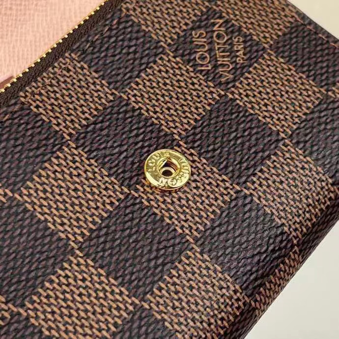 Louis Vuitton LV Unisex Rosalie Coin Purse Damier Ebene Coated Canvas Grained Cowhide Leather (1)