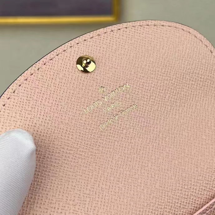 Louis Vuitton LV Unisex Rosalie Coin Purse Damier Ebene Coated Canvas Grained Cowhide Leather (3)