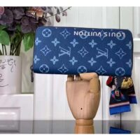 Louis Vuitton LV Unisex Zippy Vertical Wallet Atlantic Blue Monogram Monogram Coated Canvas (6)
