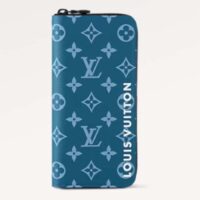 Louis Vuitton LV Unisex Zippy Vertical Wallet Atlantic Blue Monogram Monogram Coated Canvas (6)