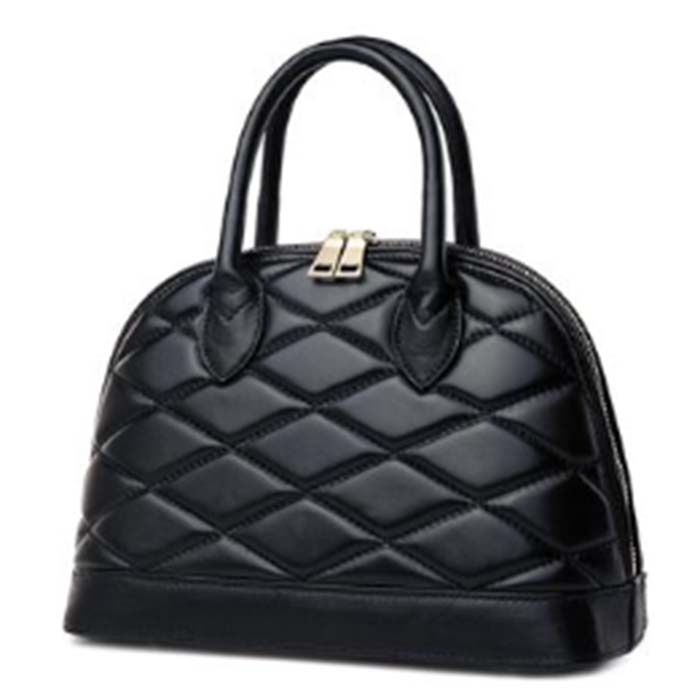 Louis Vuitton LV Women Alma BB Handbag Black Lamb Cowhide Leather