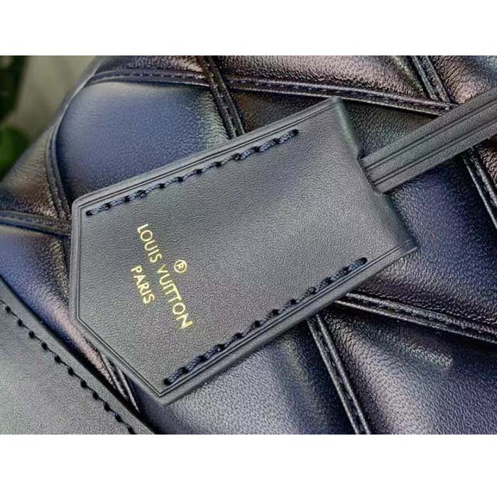 Louis Vuitton LV Women Alma BB Handbag Navy Blue Lamb Leather Cowhide (2)
