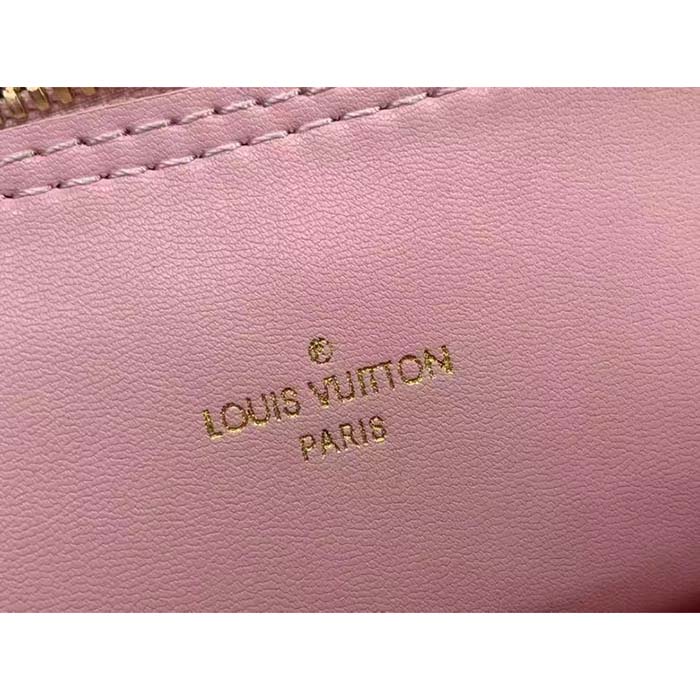 Louis Vuitton LV Women Alma BB Handbag Rosabella Pink Lamb Cowhide Leather (14)