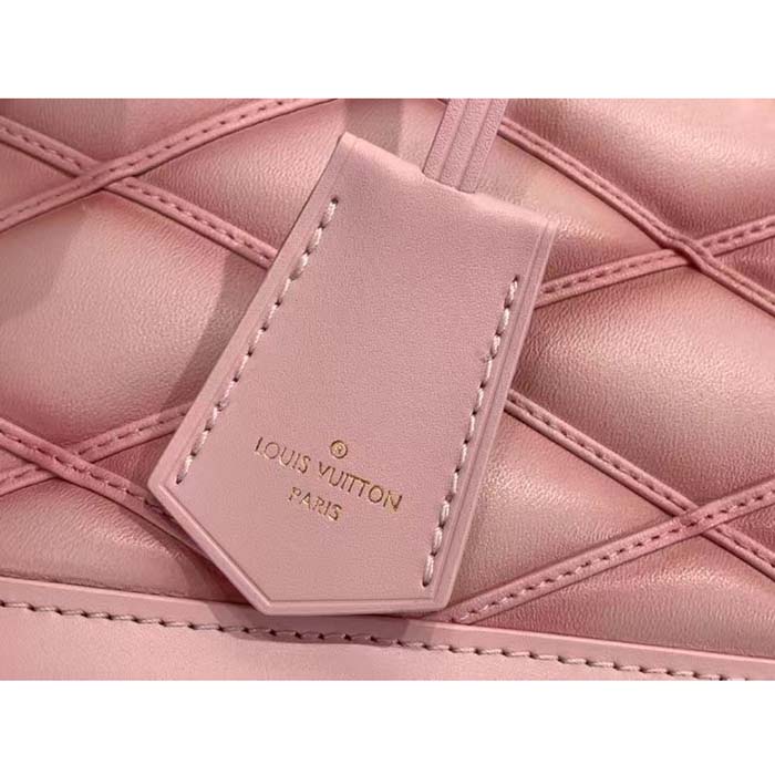 Louis Vuitton LV Women Alma BB Handbag Rosabella Pink Lamb Cowhide Leather (4)