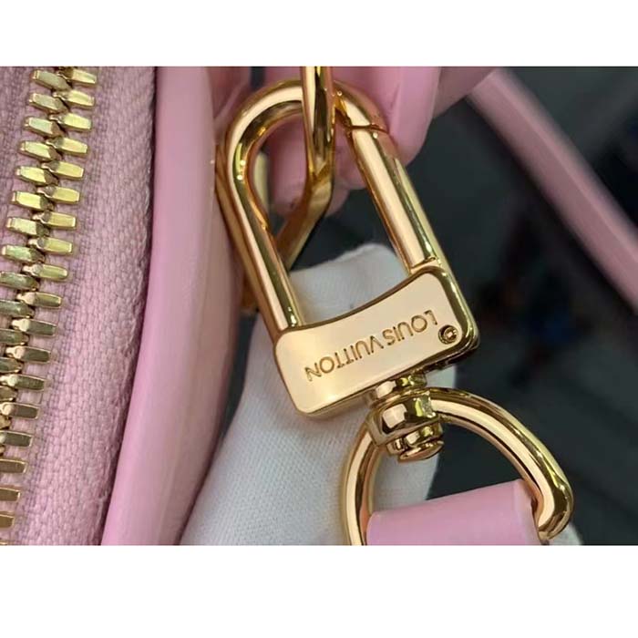 Louis Vuitton LV Women Alma BB Handbag Rosabella Pink Lamb Cowhide Leather (7)