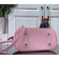 Louis Vuitton LV Women Alma BB Handbag Rosabella Pink Lamb Cowhide Leather (9)