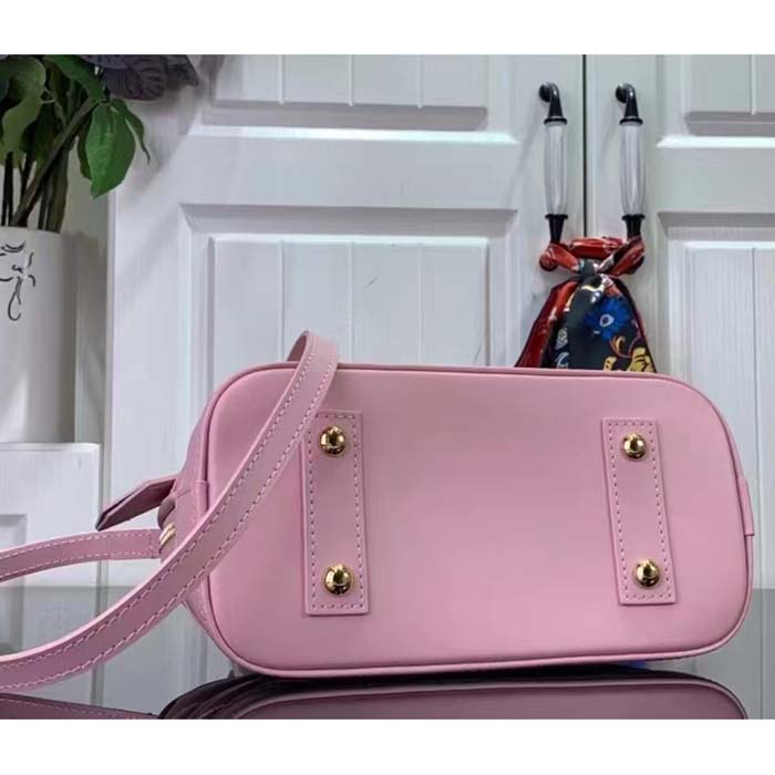 Louis Vuitton LV Women Alma BB Handbag Rosabella Pink Lamb Cowhide Leather (8)