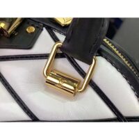 Louis Vuitton LV Women Alma BB Handbag White Black Lamb Cowhide Leather (2)